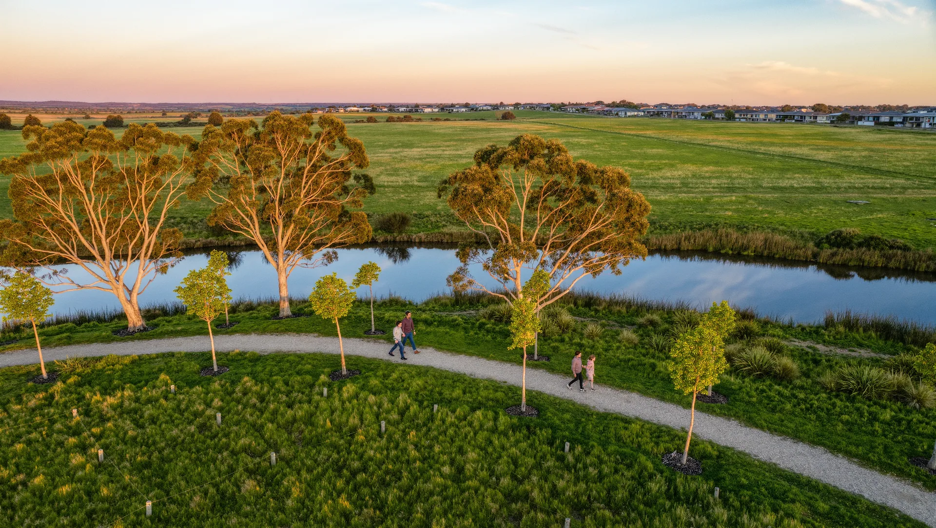 Creek corridor and open parkland near Chartwell East